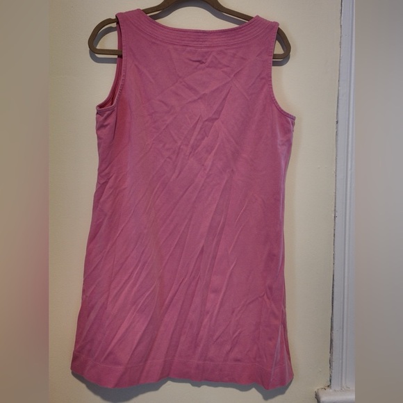 New York & Company Pink V-Neck Dress – XL Sleeveless Stretch Barbiecore Cotton - Picture 12 of 13